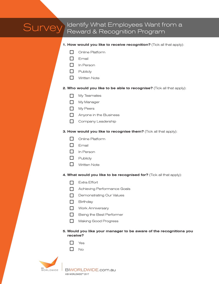 Survey - Identify What Employees Want